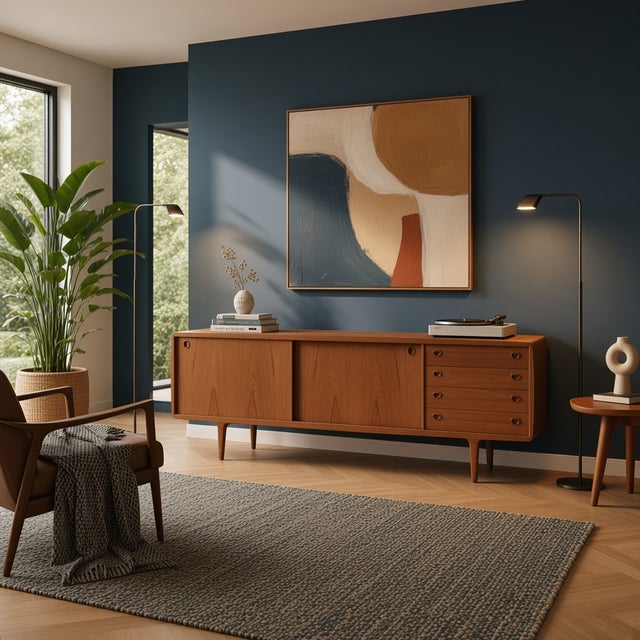 Long Sideboard in Teak with Drawers and Sliding Doors from H.P. Hansen, 1960s For Sale - Image 9 of 18