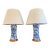 Bunny Williams Blue Splatter Lamps - Pair For Sale
