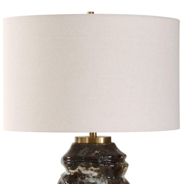 2020s Cuoco Mottled Brown Table Lamp For Sale - Image 5 of 6