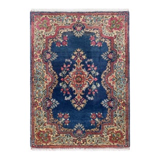 Vintage Mini Kirman Wool Rug - 2`2" X 3`1" For Sale