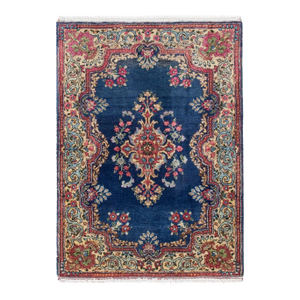 Vintage Mini Kirman Wool Rug - 2`2" X 3`1"