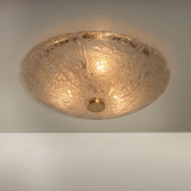 1960s Massive Bubble Blown Murano Glass Flush Mounts or Wall Lights, 1960s For Sale - Image 5 of 12