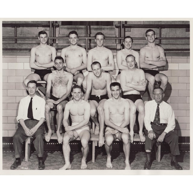 Figurative Antique Photograph: University of Minnesota Men's Swimming Team 1948-1949 For Sale - Image 3 of 3