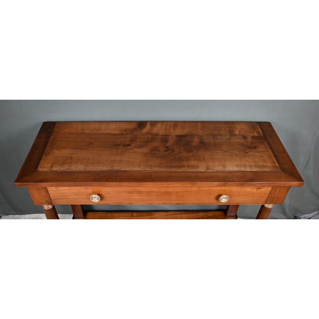 Mid-19th Century Empire Style Cherrywood Console Table For Sale - Image 5 of 18