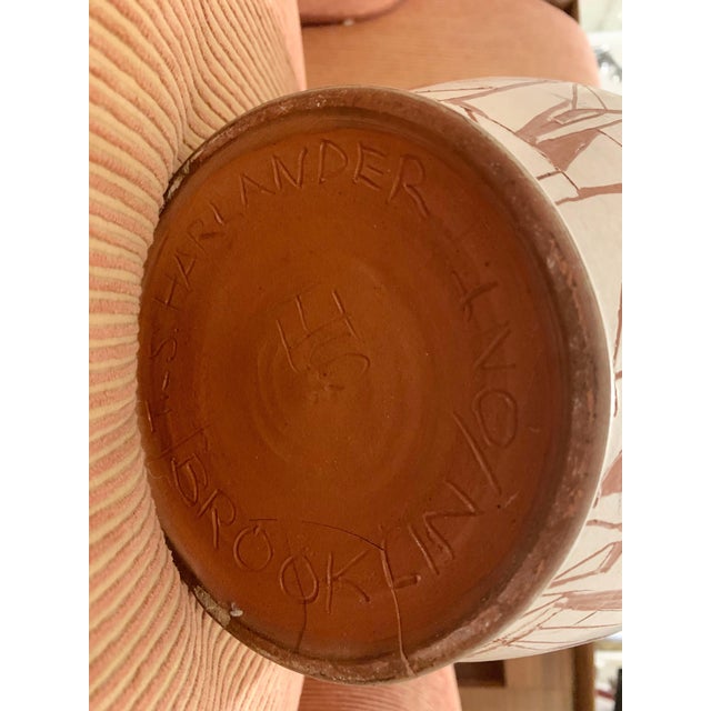 Mid-Century Modern Monumental Theo & Susan Harlander Brooklin Ontario Pottery Cubist Vase For Sale - Image 3 of 5