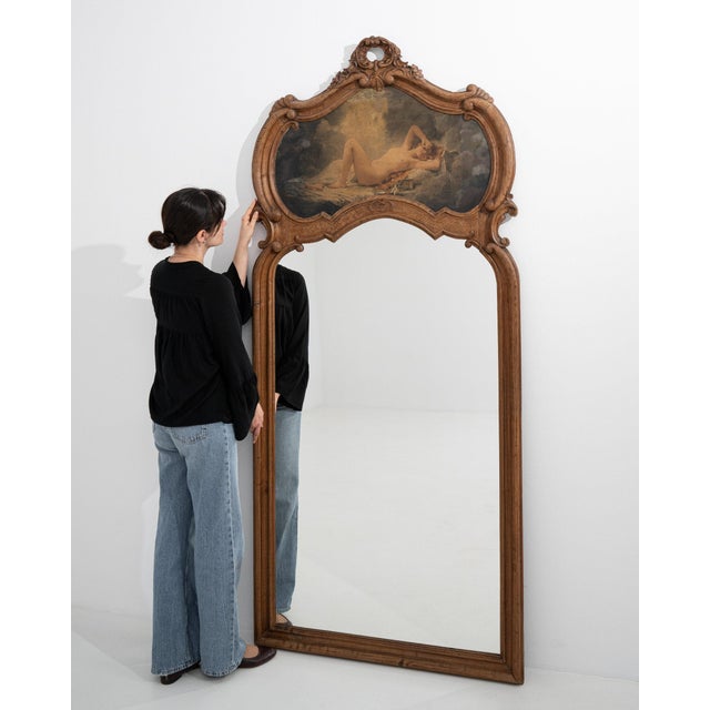 19th Century France Louis XV Gold Wood Full-length & Floor Mirrors For Sale - Image 10 of 10