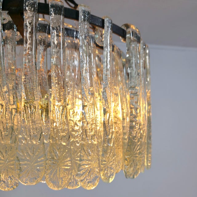 Mid-Century Brutalist Multicolor Glass Chandelier, 1970s For Sale - Image 11 of 12