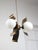 Vintage Minimalist Copper and Opaline Chandelier, 1970s For Sale - Image 9 of 15