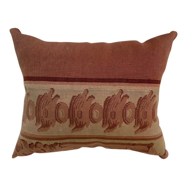 A Pillow With 19th Century Aubusson Tapestry For Sale