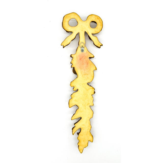 Vintage Gilt Resin Wall Applique Swag With Bow & Floral Swag - Hollywood Regency, Rococo, Italian Style For Sale In Houston - Image 6 of 8