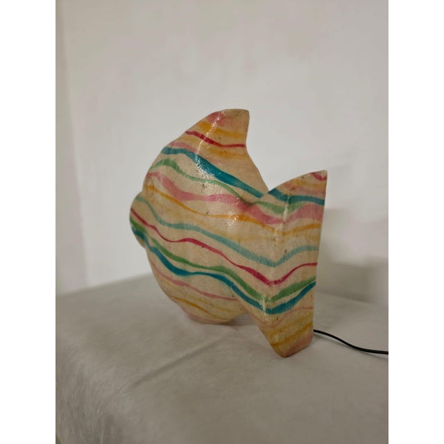 Plastic Vintage Fiberglass Fish Lamp, 1960s For Sale - Image 7 of 13