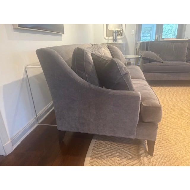 Traditional 2 Ethan Allen Charcoal Gray Sofas For Sale - Image 3 of 4