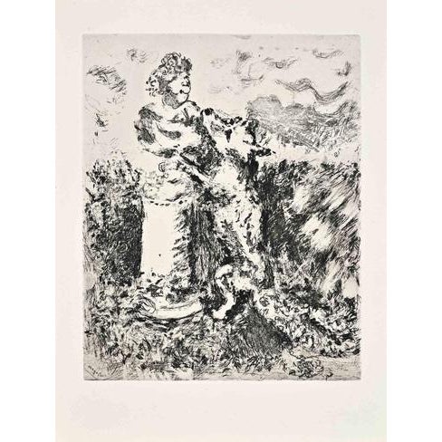 Marc Chagall, The Fox and the Bust, 1952, Etching For Sale