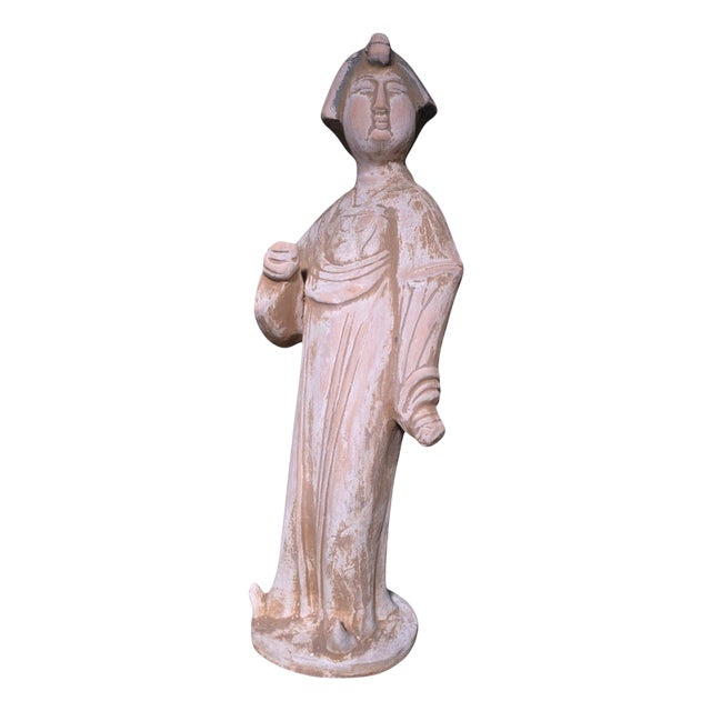 Chinese Terracotta Court Lady Figurine, 1950s For Sale