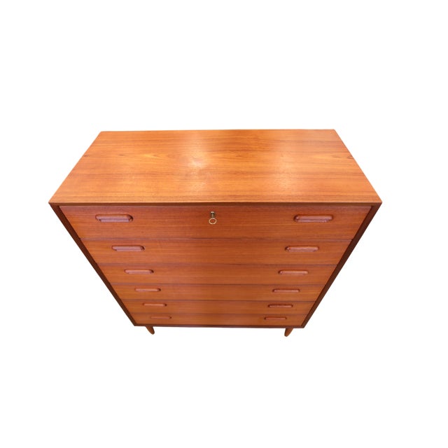Brown Chest of Drawers in Teak by Gunni Omann for Omann Jun, Denmark, 1960s For Sale - Image 8 of 10
