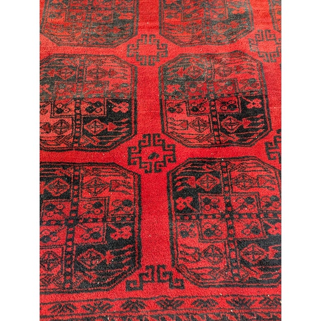 1960s Vintage Traditional Afghan Rug, 1960s For Sale - Image 5 of 6