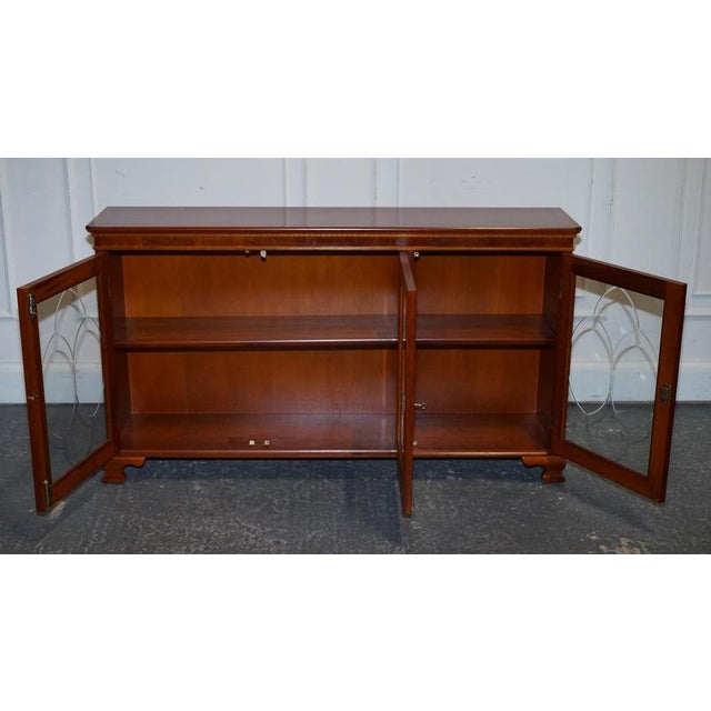 Gold Vintage Glazed Bookcase in Yew Wood For Sale - Image 8 of 18