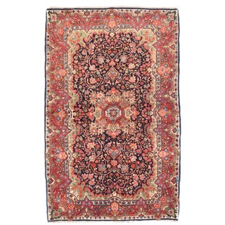 Vintage Sarouk (One of Pair) Rug 4'5'' X 7'2'' For Sale