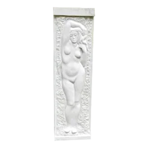 1990s Large Carrara Marble Sculpture Classical Nude Relief