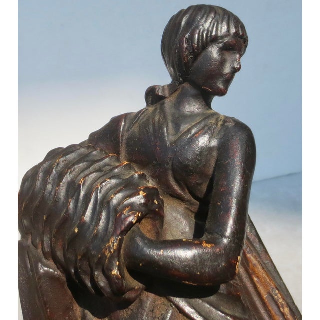Antique Wooden Art Deco Figure Circa 1920s' For Sale - Image 4 of 9