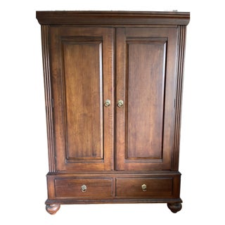 1990s Ethan Allen Entertainment/Media Cabinet Armoire From the British Classics Collection For Sale