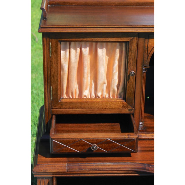Vintage Louis XVI Style Mahogany Bureau À Gradin – Ladies’ Secretary Desk For Sale - Image 14 of 18