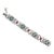 Ben Amun Silver Bracelet with Crystals and Green and Red Stones For Sale