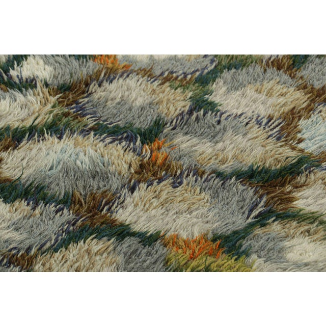Rug & Kilim Vintage Swedish Rug With Polychromatic Geometric Pattern | Rug & Kilim For Sale - Image 4 of 8