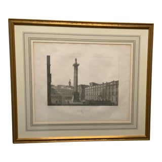 18th Century Copper Plate Engraving Ruins of Palmyra Grand Architectural Folio Plate VIII by P. Fourdrinier After Giovanni Battista Borra For Sale