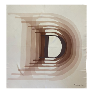 Dior Silk Scarf « D » Logo 1970