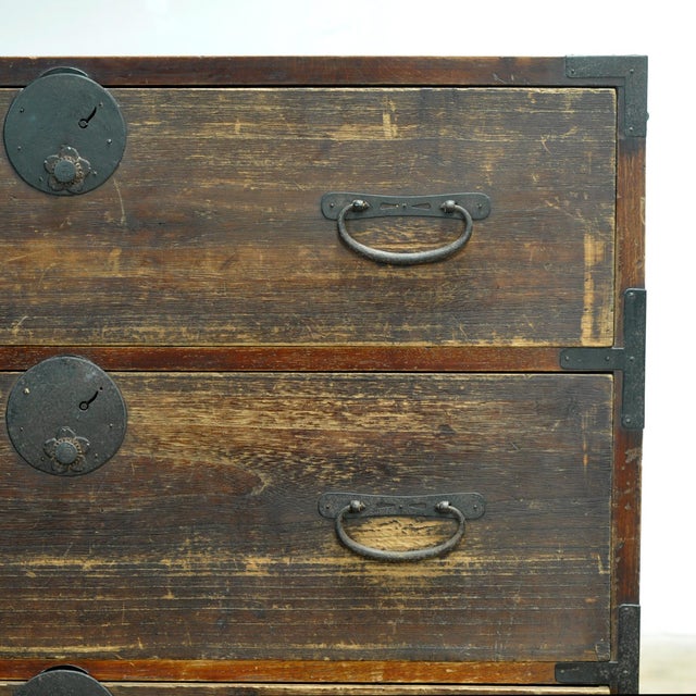 Japanese Tansu Chest of Drawers, 1870 For Sale - Image 10 of 15