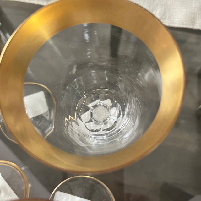 Early 20th Century Tiffin Franciscan “Minton” Optic Water Goblets - Set of 6 For Sale - Image 11 of 12