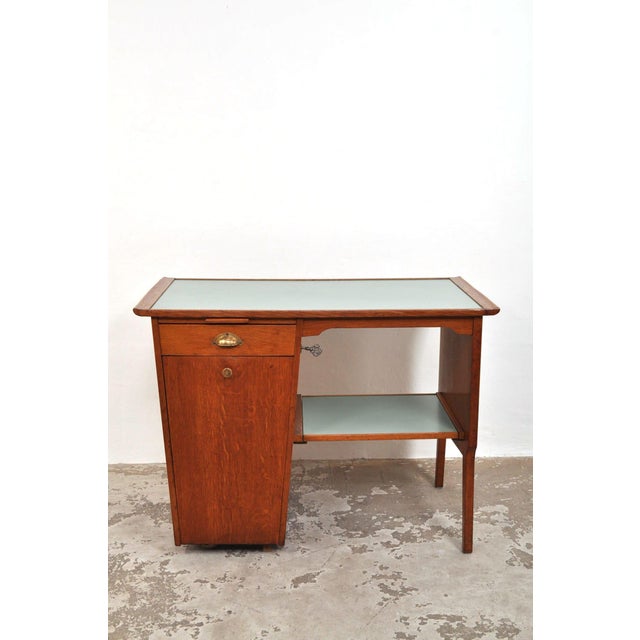 Mid-Century Modern Mid-Century Modern Magic Oak Desk, 1950s For Sale - Image 3 of 18