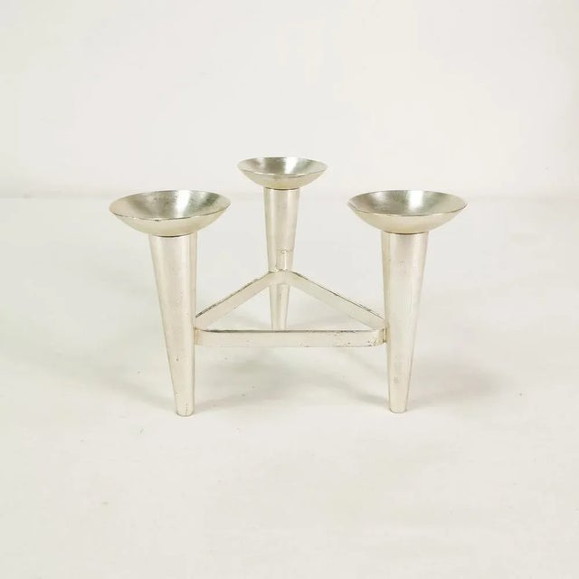 Modernist Plated Candlestick from WMF, Germany, 1960s For Sale - Image 11 of 11