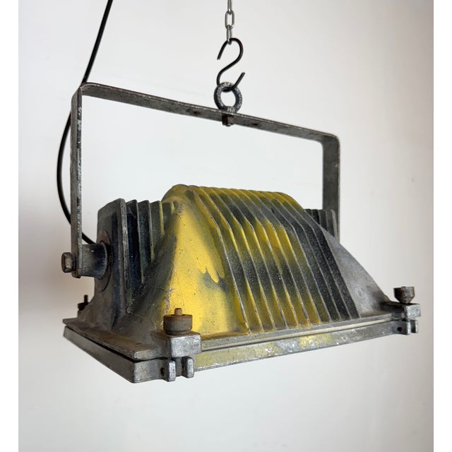Vintage Grey Theater Spotlight with Glass Cover from Elektrosvit, 1980s For Sale - Image 9 of 18