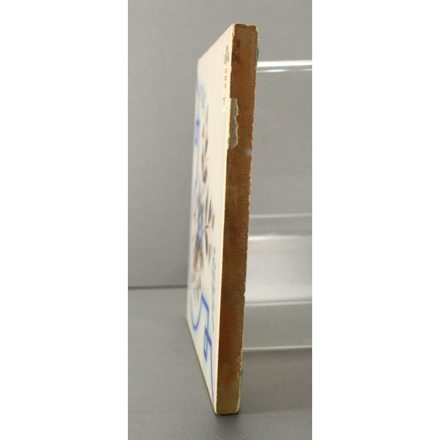 Off-white 1900's Belle Époque Faience Tile For Sale - Image 8 of 12