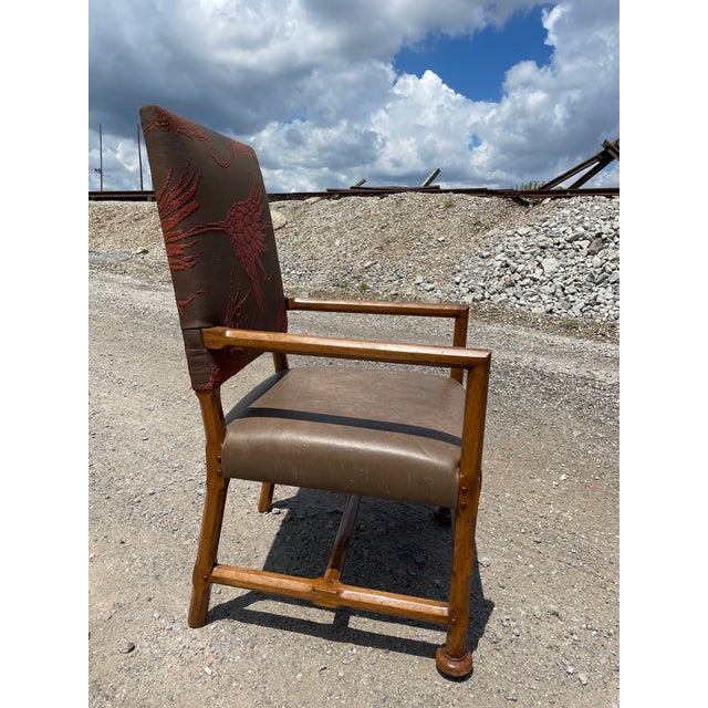 Early 21st Century Dessin Fournir Leather Dining Arm Chairs- A Set of 5 For Sale - Image 5 of 10