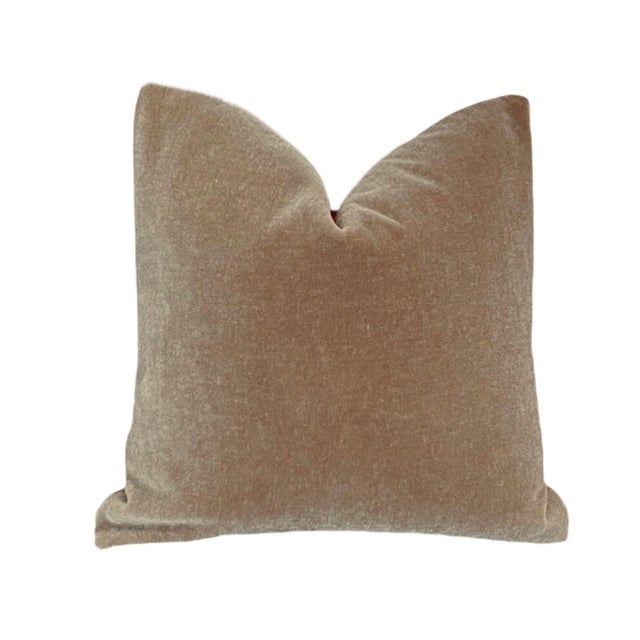 Custom made mohair pillows in Tan Camel. This genuine 100% mohair is plush & comfy, a substantial weight, and wears like...