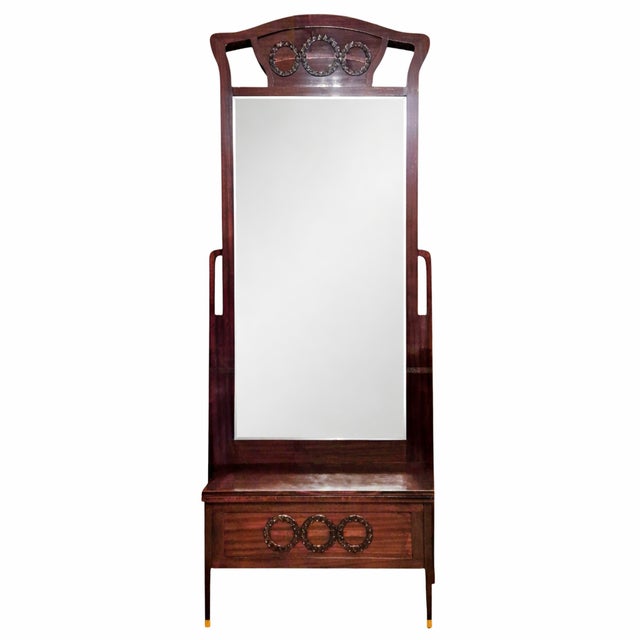 Art Nouveau Mirror with Console, 1890s For Sale - Image 4 of 4