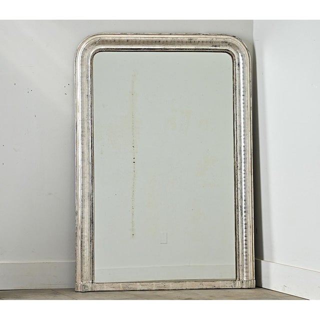 French 19th Century Louis Philippe Silver Gilt Mantel Mirror For Sale In Baton Rouge - Image 6 of 13