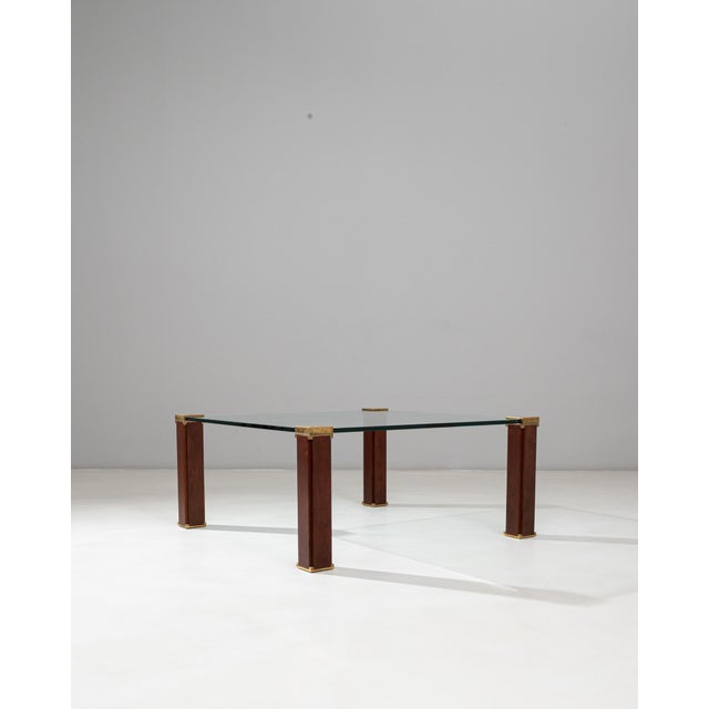 1970s Dutch T66 Glass & Brass Coffee Table By Peter Ghyczy For Sale - Image 11 of 18