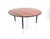 Round Coffee Table with Red Striped Glass Top, 1950s For Sale - Image 9 of 9