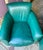 Donghia 1990s Pair of John Hutton for Donghia "Noble" Green Leather Club Chairs For Sale - Image 4 of 12