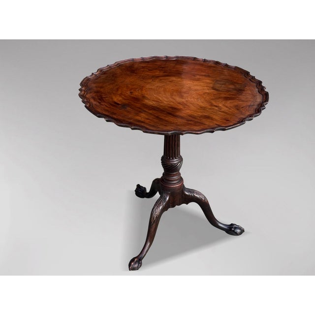 Brown Antique George III Mahogany Tripod Table, 1770 For Sale - Image 8 of 10