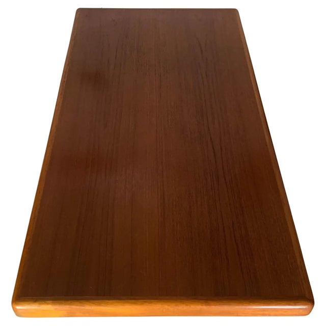 Mid-Century Scandinavian Danish Teak Columnar Low Statement Coffee Table, 1960s For Sale - Image 4 of 4