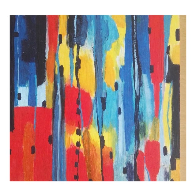 Vertical Lines - Original Acrylic on Table by M. Goeyens - 2018 2018 For Sale