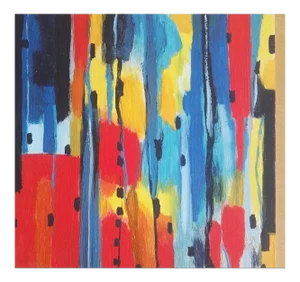 Vertical Lines - Original Acrylic on Table by M. Goeyens - 2018 2018