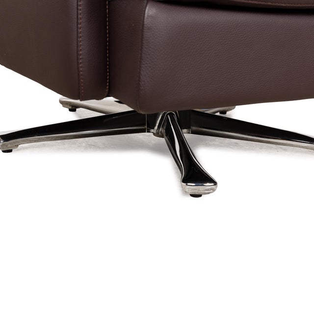 Cor Leather Armchair in Brown with Swivel Function from Conseta For Sale - Image 6 of 13