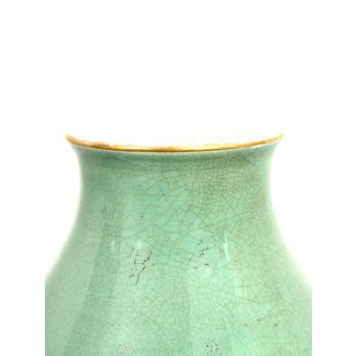Large Jade Green Crackle Glaze Porcelain Vase from Rosenthal Selb, 1930s For Sale - Image 11 of 12
