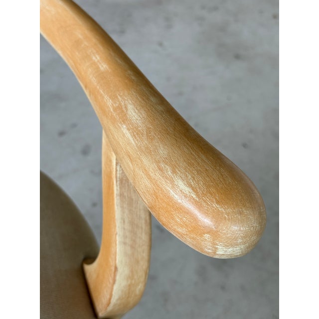 Mid-20th Century Carved Wood Venetian Shell Grotto Style Armchair With Original Velvet Upholstery For Sale - Image 10 of 12